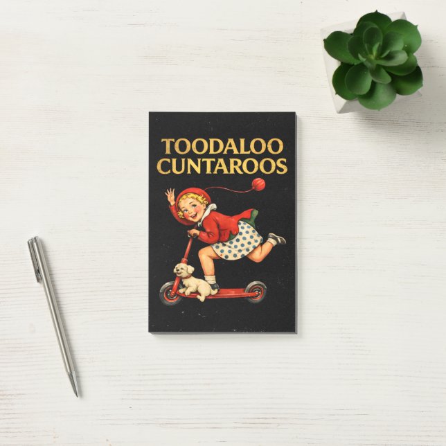 Notas Post-it® Adiós Cuntaroos Divertido Humor Sarcástico Retro (Oficina)