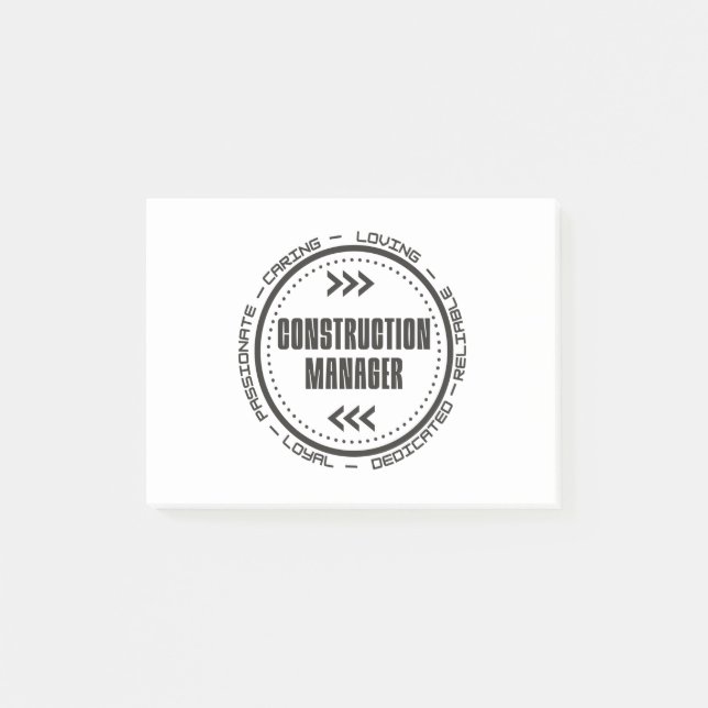 Notas Post-it® Administrador de construcción (Anverso)