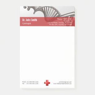 Notas Post-it® ADN cruzado de símbolo 3D médico profesional