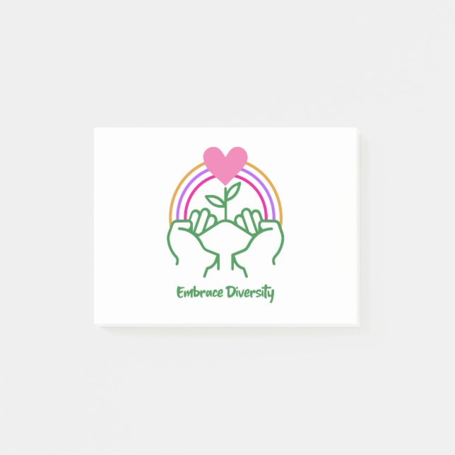 Notas Post-it® Adoptar la diversidad (Anverso)
