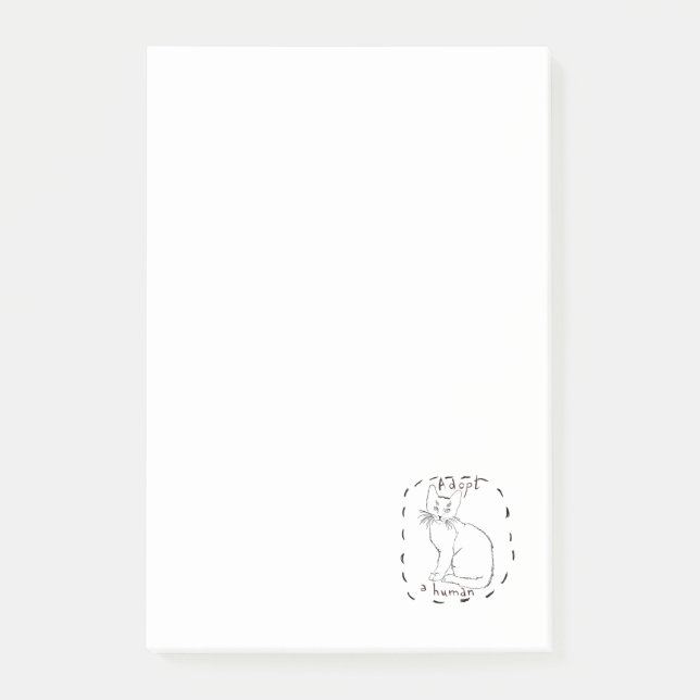 Notas Post-it® Adoptar un ser humano (Anverso)