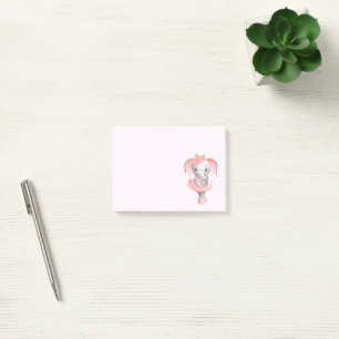 Notas Post-it® Adorable Ballerina Elephant En Pointe