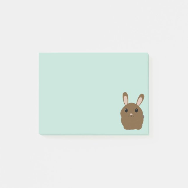 Notas Post-it® Adorable marrón conejo conejo (Anverso)