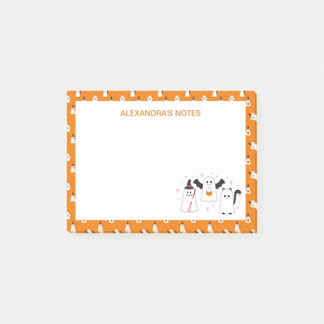 Notas Post-it® Adorable truco de Halloween o el tratamiento de fa (Anverso)