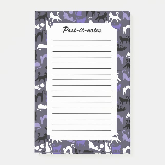 Notas Post-it® Adorables polos de gato de yoga curado (Anverso)