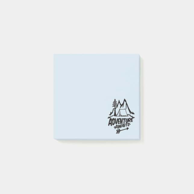 Notas Post-it® Adventure Awaits Camping Post-It Notes (Anverso)