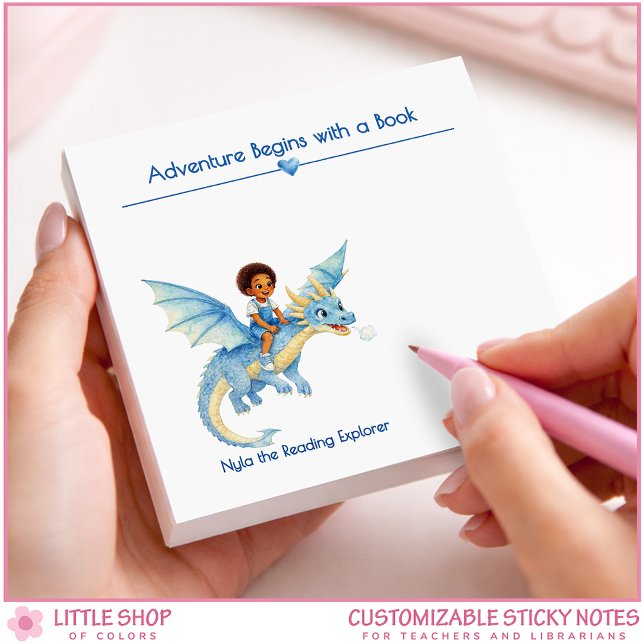 Notas Post-it® Adventure Begins with a Book Personalized Book Lov (Subido por el creador)