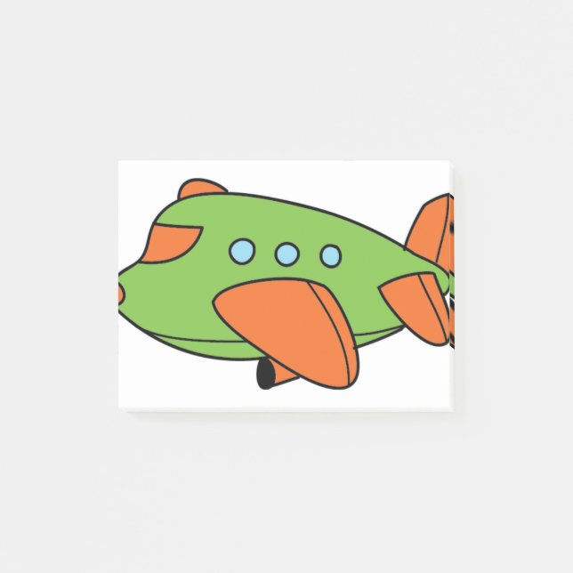 Notas Post-it® Aeroplano verde (Anverso)