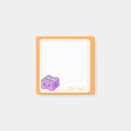 Notas Post-it® Afilar Kawaii Personalizado del Profesor Adhesivo