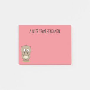 Notas Post-it® Afortunadamente adorable personalizado de hámster 