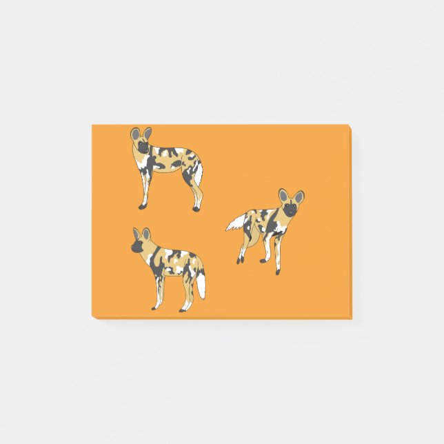 Notas Post-it® African Wild Dogs (Anverso)