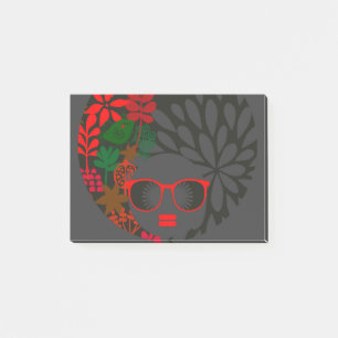 Notas Post-it® Afro Diva Rojo Verde Pizarra Negro