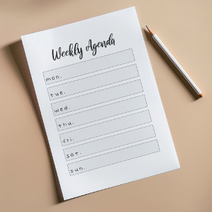 Notas Post-it® Agenda semanal simple