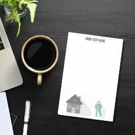 Notas Post-it® Agente inmobiliario de llaves de casa sencillas