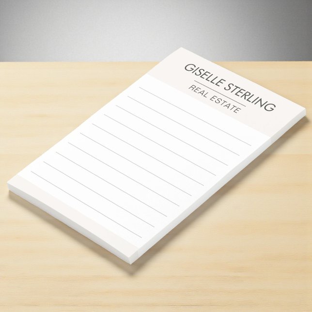 Notas Post-it® Agente inmobiliario Neutral Profesional (Subido por el creador)