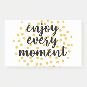 Notas Post-it® Agradable, feliz, inspirador "Disfruta cada moment