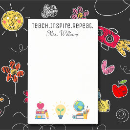 Notas Post-it® Agradecimiento a los maestros Enseñar Inspirar Rep