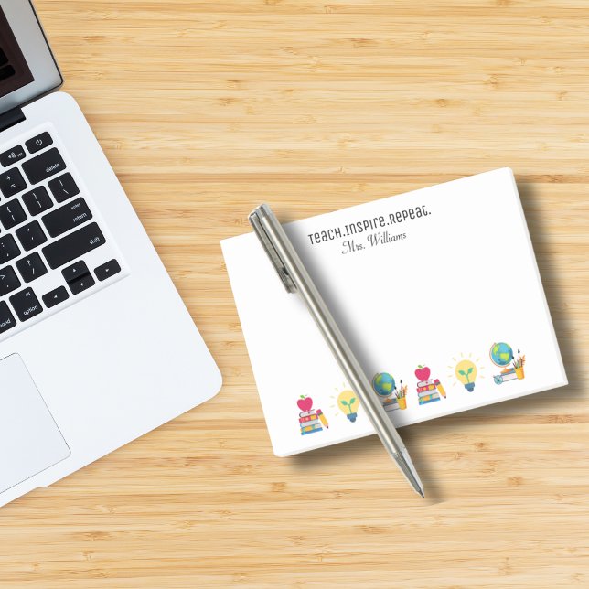 Notas Post-it® Agradecimiento a los maestros Enseñar Inspirar Rep (Subido por el creador)