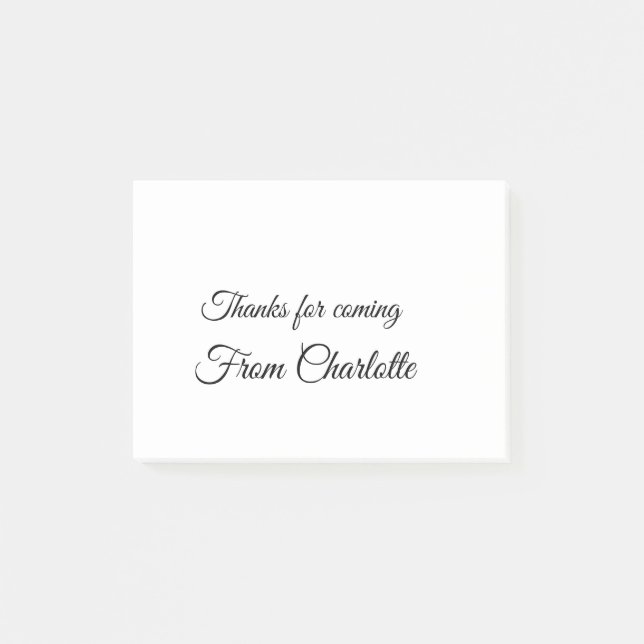 Notas Post-it® agradecimientos por el mensaje de texto de añadir  (Anverso)