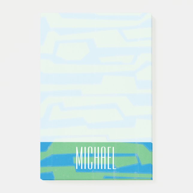 Notas Post-it® Agrega tu nombre | Circuito moderno V (Anverso)