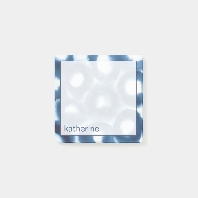 Notas Post-it® Agrega tu nombre | Círculos de impresión de acuare (Anverso)