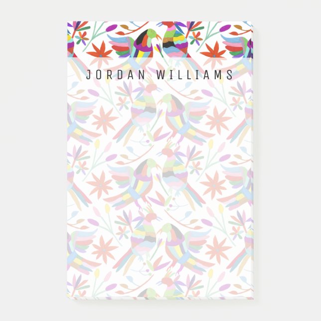 Notas Post-it® Agrega tu nombre | Diseño otomí moderno III (Anverso)