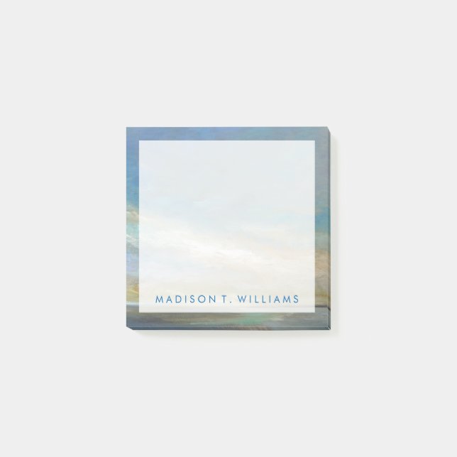 Notas Post-it® Agrega tu nombre | Nubes costeras con océano (Anverso)