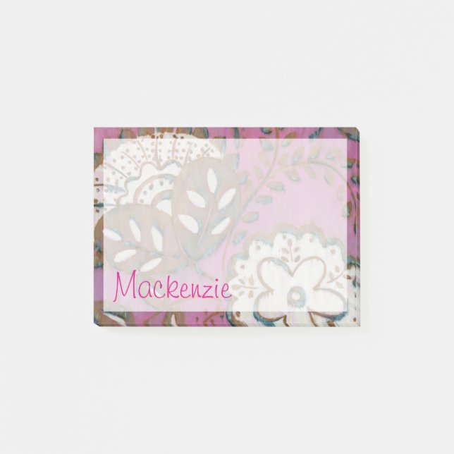 Notas Post-it® Agrega tu nombre | Ornamento radiante I (Anverso)