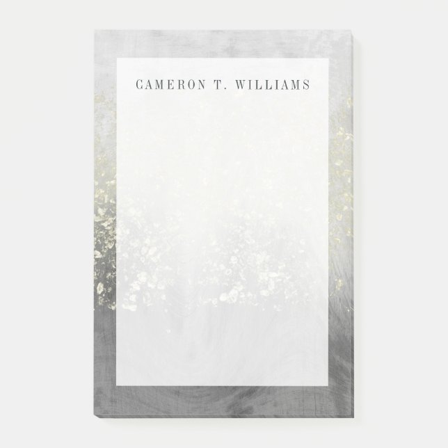 Notas Post-it® Agrega tu nombre | Purpurina Swirl (Anverso)