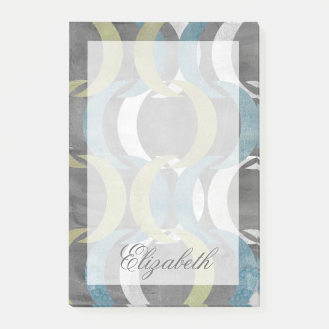 Notas Post-it® Agrega tu nombre | Repetición geométrica I (Anverso)