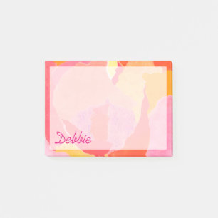 Notas Post-it® Agrega tu nombre Rosa de col IV