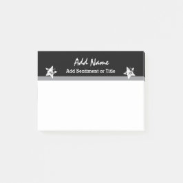 Notas Post-it® Agregar nombre y sentimiento Nombre personalizado 