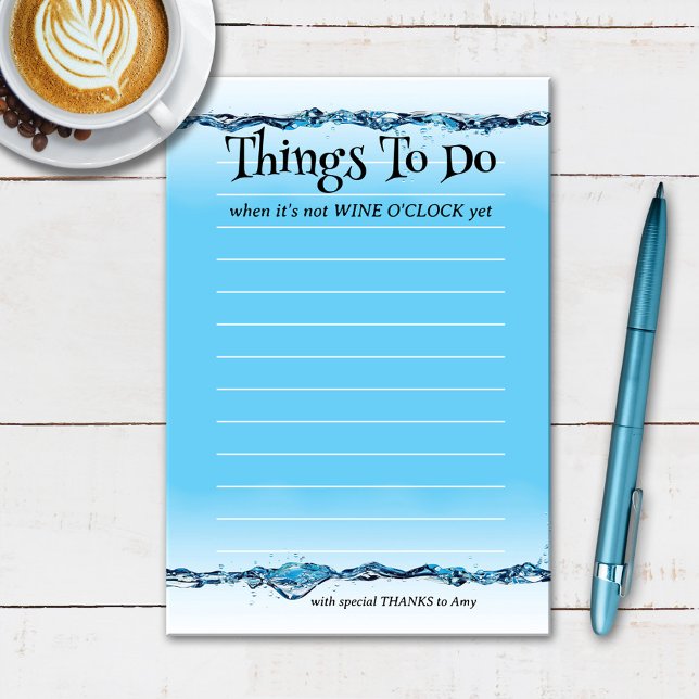 Notas Post-it® Agua divertida de vino O'Clock (Subido por el creador)