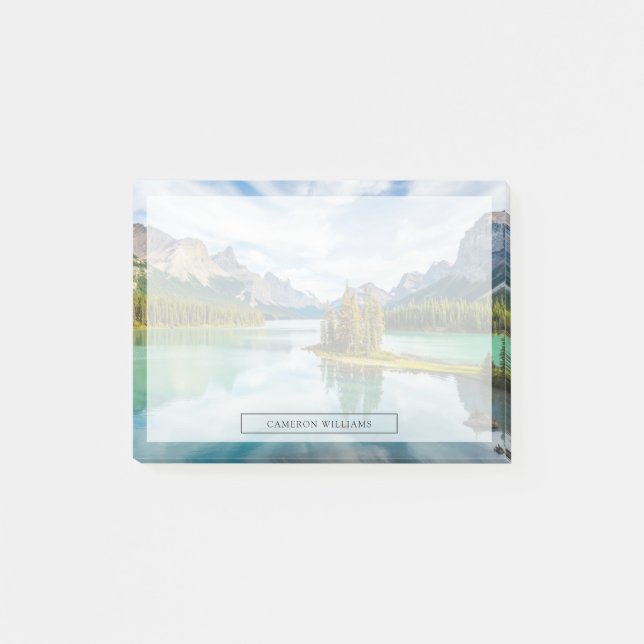 Notas Post-it® Agua | Lago Maligno, Parque Nacional Jasper, Canad (Anverso)