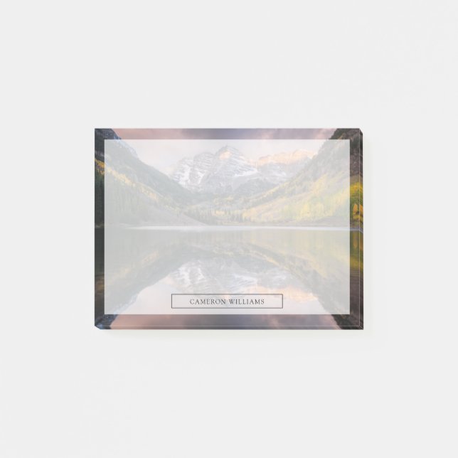 Notas Post-it® Agua | Maroon Bells Colorado (Anverso)