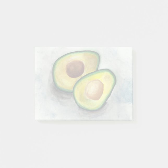 Notas Post-it® Aguacate en acuarela (Anverso)