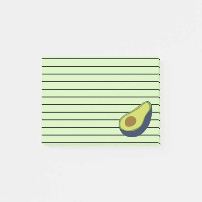 Notas Post-it® Aguacate verde de la diversión (Anverso)