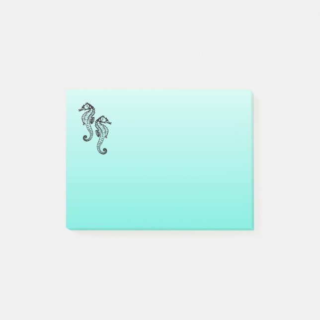 Notas Post-it® Aguamarina de los Seahorses (Anverso)