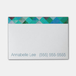 Notas Post-it® Aguamarina Quilty