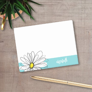 Notas Post-it® Aguamarina y texto caprichoso del personalizado de