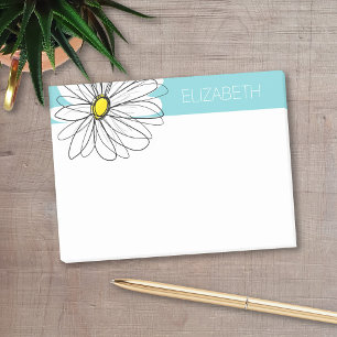 Notas Post-it® Aguamarina y texto caprichoso del personalizado de