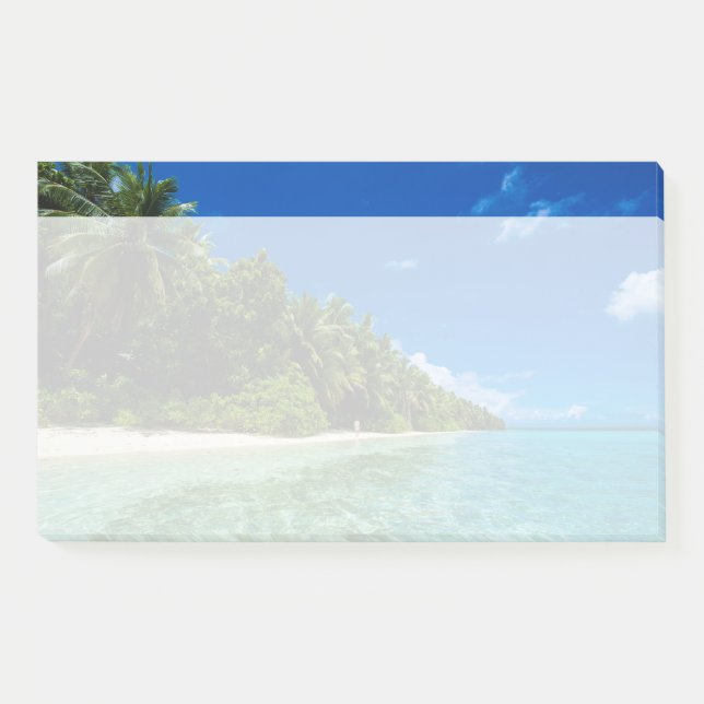 Notas Post-it® Aguas Azules de una Playa Tropical (Anverso)