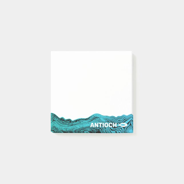 Notas Post-it® Aguas onduladas Jesús Pescado (Anverso)