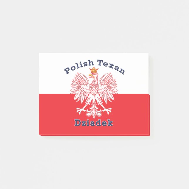 Notas Post-it® Águila texana polaca Dziadek (Anverso)