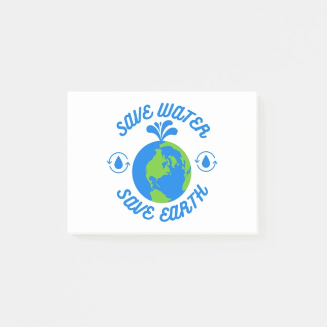 Notas Post-it® Ahorra Agua Salva Tierra (Anverso)