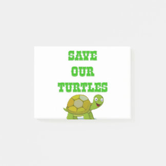 Notas Post-it® Ahorre nuestras tortugas