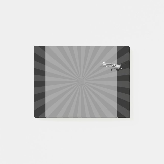 Notas Post-it® Aircraft Classic Cessna Silhouette Sunburst (Anverso)