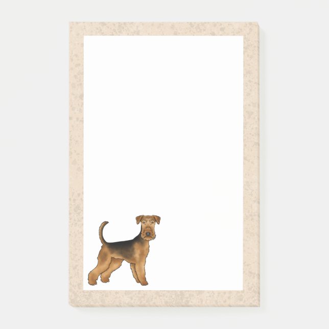 Notas Post-it® Airedale Terrier Cute Bingley Perro Terrier (Anverso)