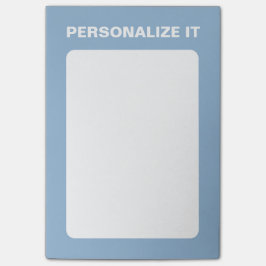 Notas Post-it® Airy Blue Modern Personalizado Versatile
