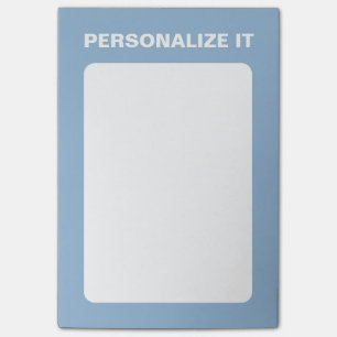 Notas Post-it® Airy Blue Modern Personalizado Versatile